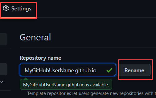 GitHub rename repository