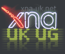 XNA UK User Group logo in neon style lettering