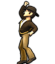 Cartoon character in a pose used for the Win overlay